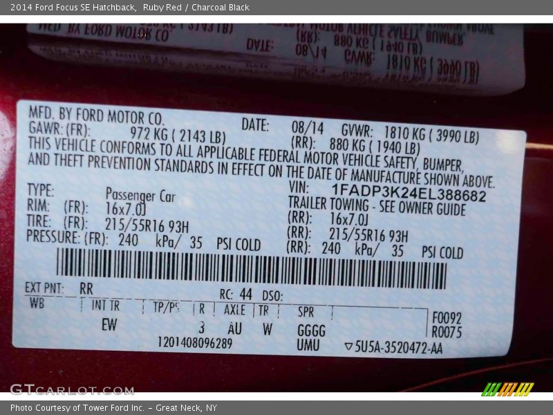 Ruby Red / Charcoal Black 2014 Ford Focus SE Hatchback