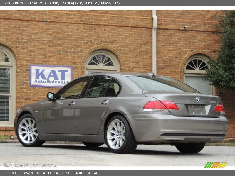 Sterling Grey Metallic / Black/Black 2006 BMW 7 Series 750i Sedan