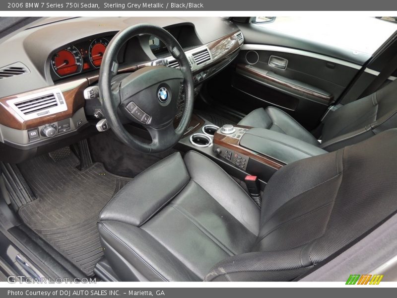 Sterling Grey Metallic / Black/Black 2006 BMW 7 Series 750i Sedan