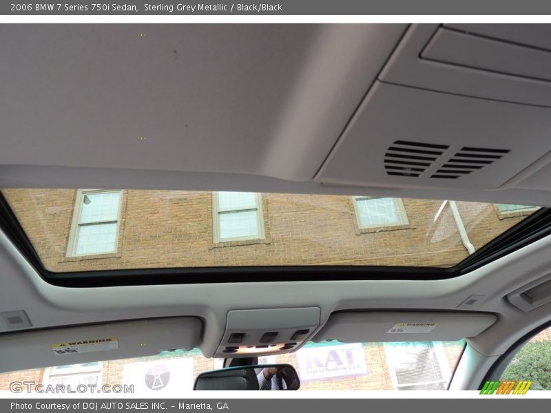 Sterling Grey Metallic / Black/Black 2006 BMW 7 Series 750i Sedan