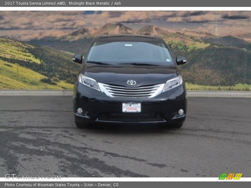 Midnight Black Metallic / Ash 2017 Toyota Sienna Limited AWD