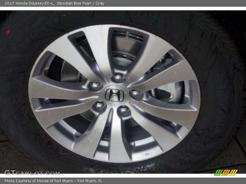 Obsidian Blue Pearl / Gray 2017 Honda Odyssey EX-L