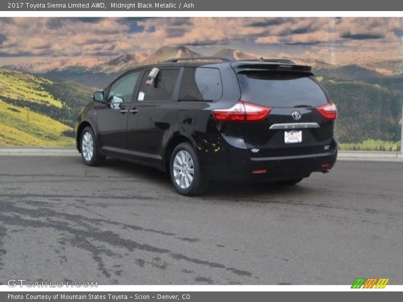Midnight Black Metallic / Ash 2017 Toyota Sienna Limited AWD