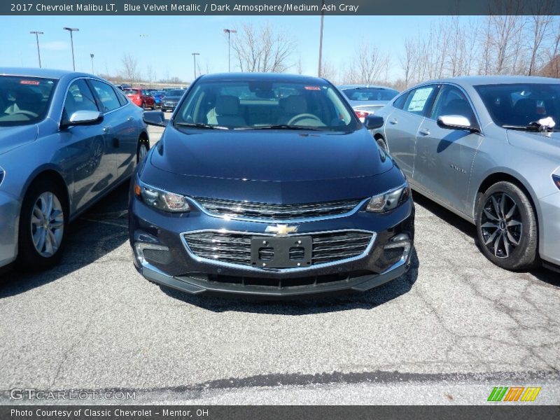 Blue Velvet Metallic / Dark Atmosphere/Medium Ash Gray 2017 Chevrolet Malibu LT