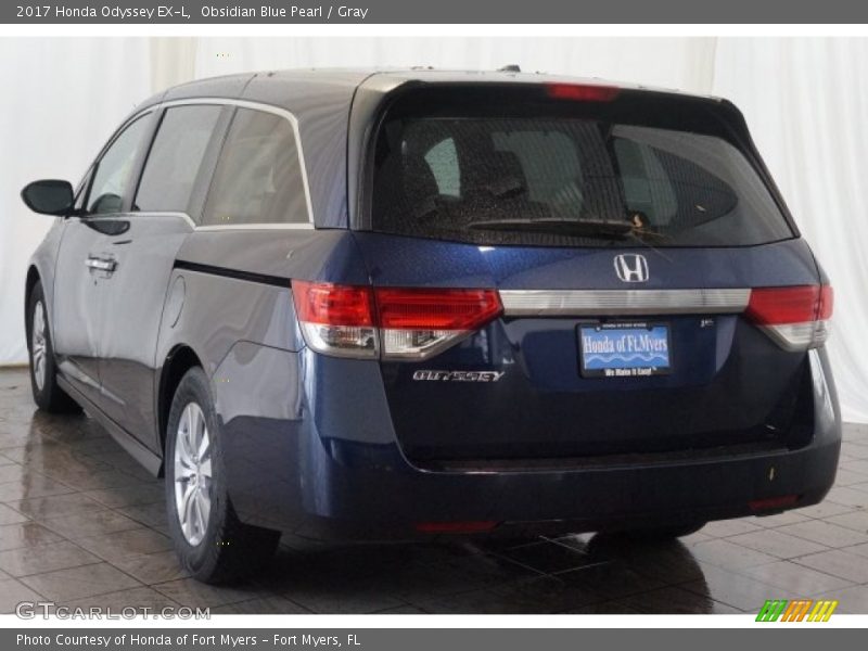 Obsidian Blue Pearl / Gray 2017 Honda Odyssey EX-L