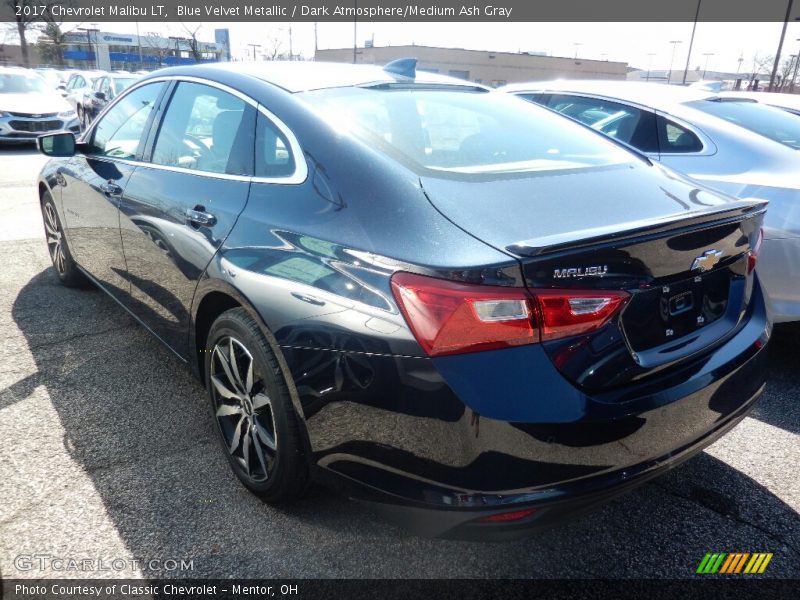 Blue Velvet Metallic / Dark Atmosphere/Medium Ash Gray 2017 Chevrolet Malibu LT