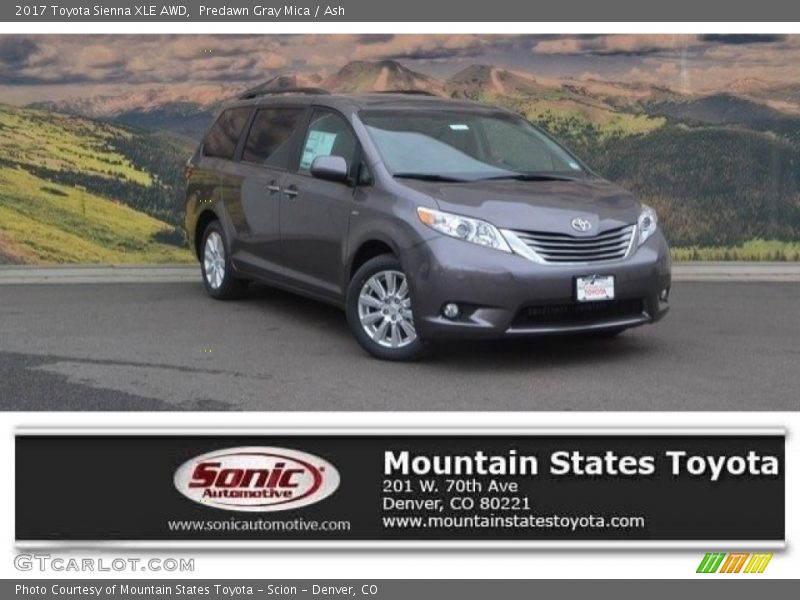 Predawn Gray Mica / Ash 2017 Toyota Sienna XLE AWD