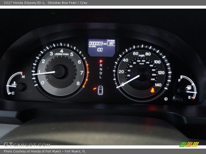 Obsidian Blue Pearl / Gray 2017 Honda Odyssey EX-L