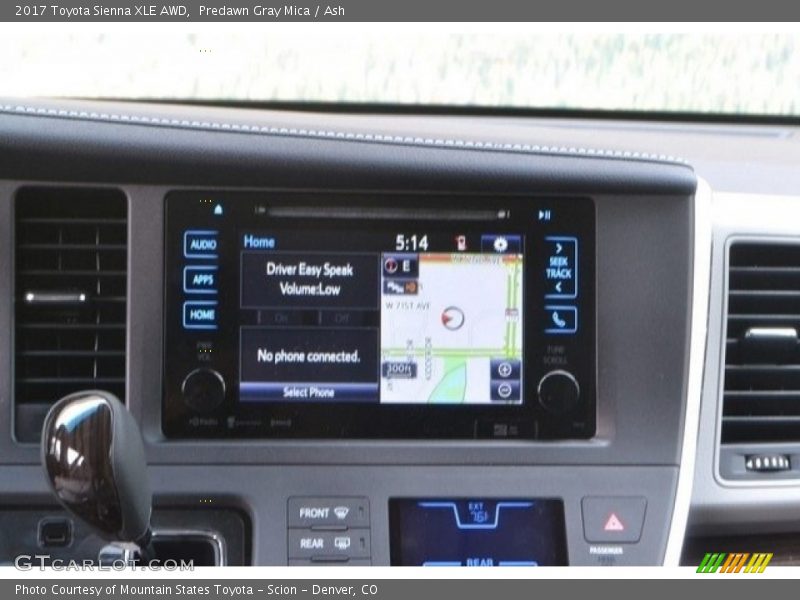Predawn Gray Mica / Ash 2017 Toyota Sienna XLE AWD