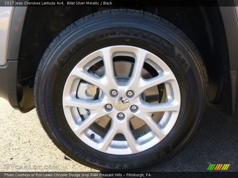 Billet Silver Metallic / Black 2017 Jeep Cherokee Latitude 4x4