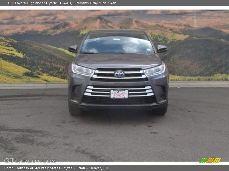 Predawn Gray Mica / Ash 2017 Toyota Highlander Hybrid LE AWD