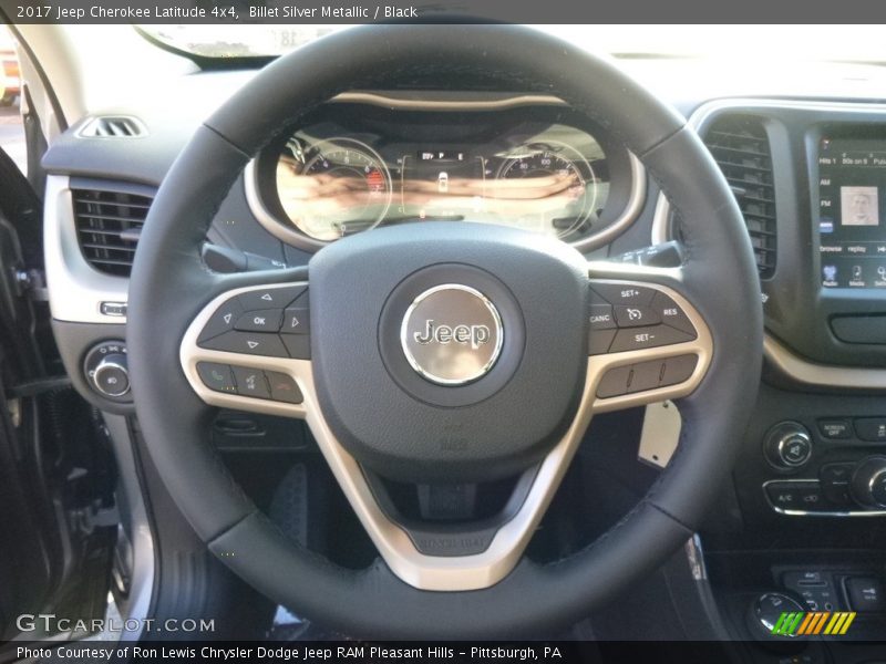 Billet Silver Metallic / Black 2017 Jeep Cherokee Latitude 4x4