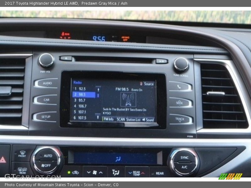 Predawn Gray Mica / Ash 2017 Toyota Highlander Hybrid LE AWD