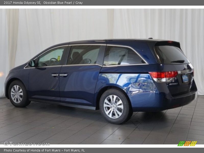 Obsidian Blue Pearl / Gray 2017 Honda Odyssey SE