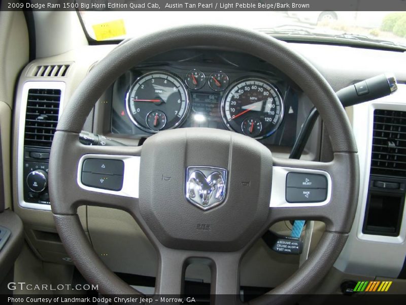 Austin Tan Pearl / Light Pebble Beige/Bark Brown 2009 Dodge Ram 1500 Big Horn Edition Quad Cab