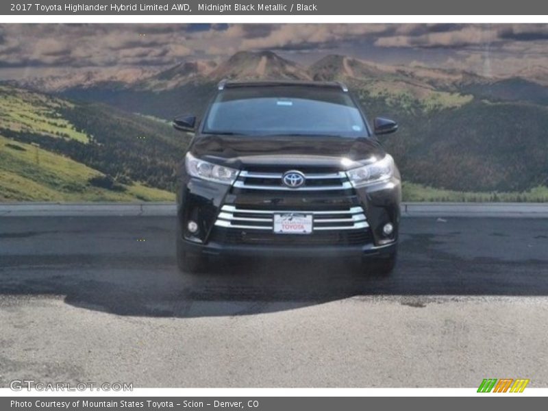 Midnight Black Metallic / Black 2017 Toyota Highlander Hybrid Limited AWD
