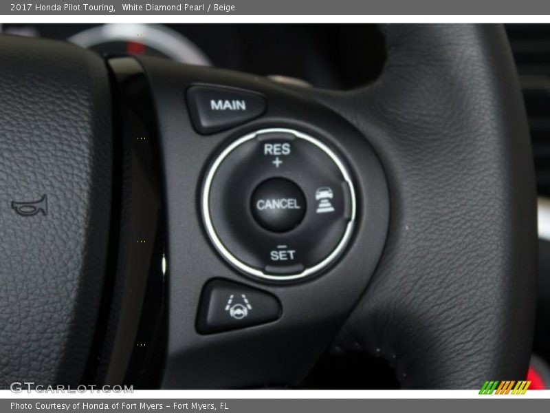 White Diamond Pearl / Beige 2017 Honda Pilot Touring