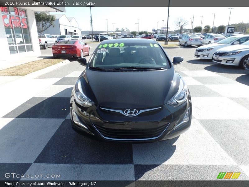 Black / Gray 2016 Hyundai Elantra Value Edition