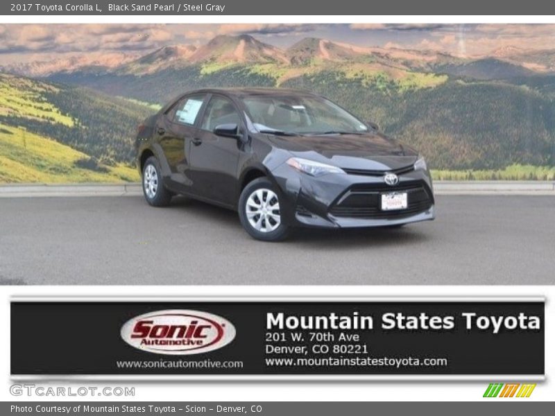 Black Sand Pearl / Steel Gray 2017 Toyota Corolla L