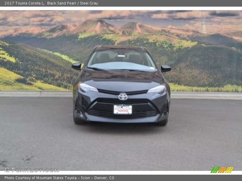 Black Sand Pearl / Steel Gray 2017 Toyota Corolla L