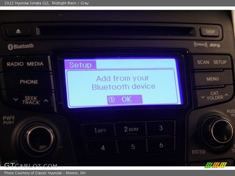 Midnight Black / Gray 2012 Hyundai Sonata GLS