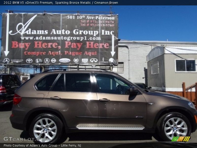 Sparkling Bronze Metallic / Cinnamon Brown 2012 BMW X5 xDrive35i Premium