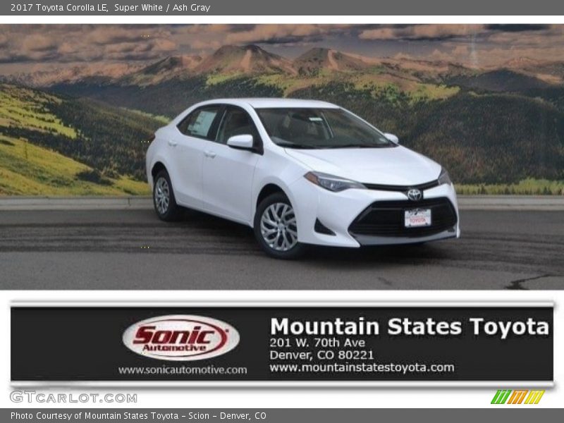 Super White / Ash Gray 2017 Toyota Corolla LE