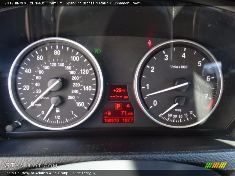 Sparkling Bronze Metallic / Cinnamon Brown 2012 BMW X5 xDrive35i Premium