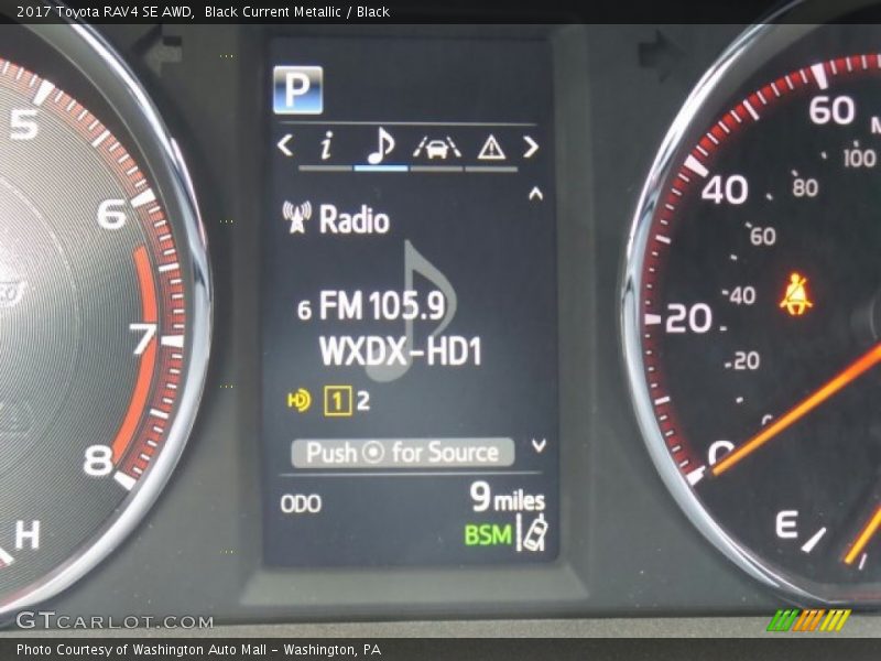 Black Current Metallic / Black 2017 Toyota RAV4 SE AWD