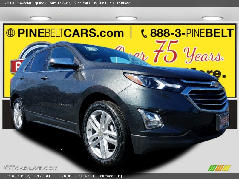 Nightfall Gray Metallic / Jet Black 2018 Chevrolet Equinox Premier AWD