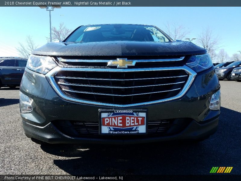 Nightfall Gray Metallic / Jet Black 2018 Chevrolet Equinox Premier AWD