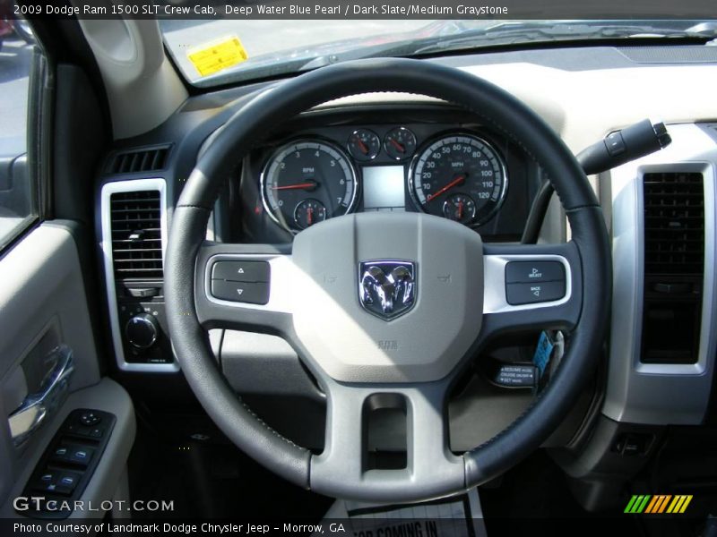 Deep Water Blue Pearl / Dark Slate/Medium Graystone 2009 Dodge Ram 1500 SLT Crew Cab