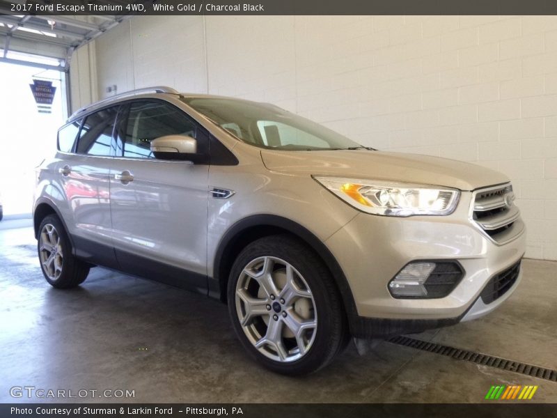 White Gold / Charcoal Black 2017 Ford Escape Titanium 4WD