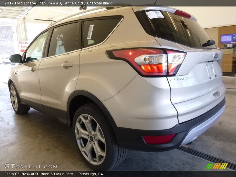 White Gold / Charcoal Black 2017 Ford Escape Titanium 4WD