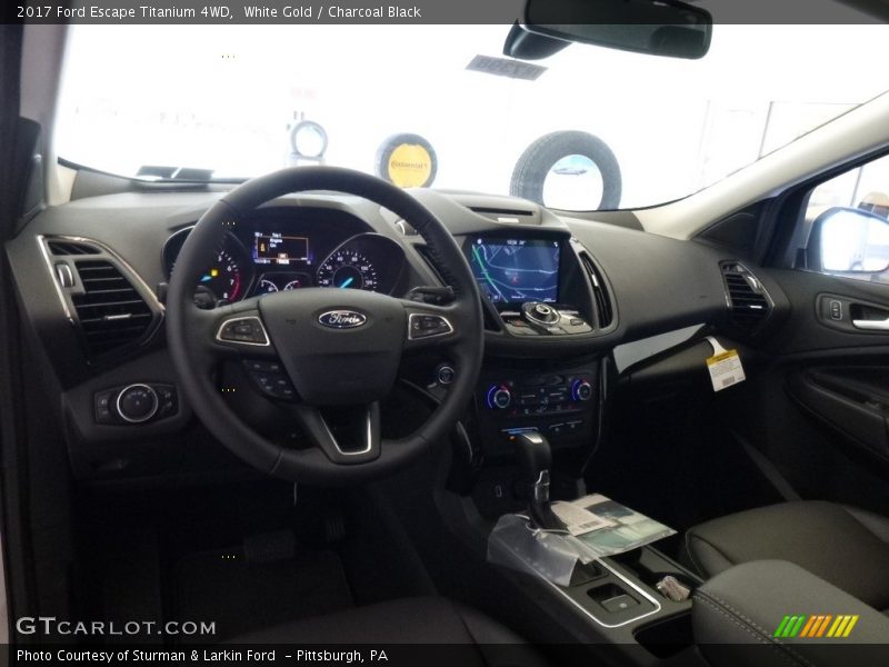 White Gold / Charcoal Black 2017 Ford Escape Titanium 4WD