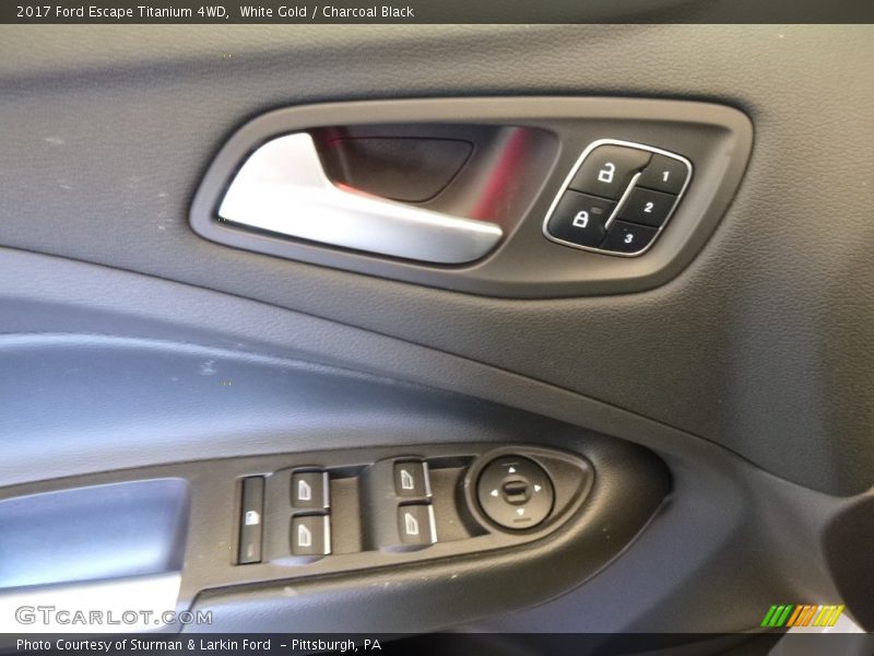 White Gold / Charcoal Black 2017 Ford Escape Titanium 4WD