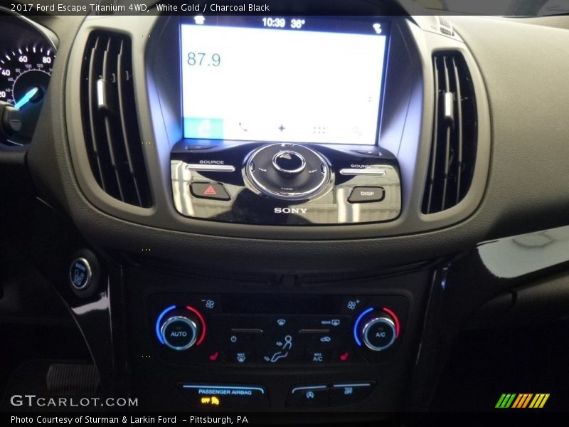 White Gold / Charcoal Black 2017 Ford Escape Titanium 4WD