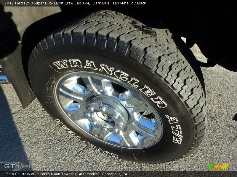 Dark Blue Pearl Metallic / Black 2012 Ford F250 Super Duty Lariat Crew Cab 4x4