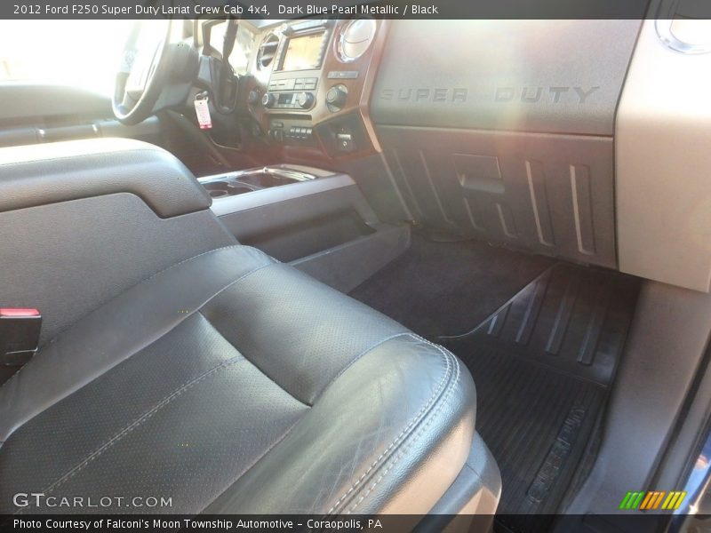 Dark Blue Pearl Metallic / Black 2012 Ford F250 Super Duty Lariat Crew Cab 4x4