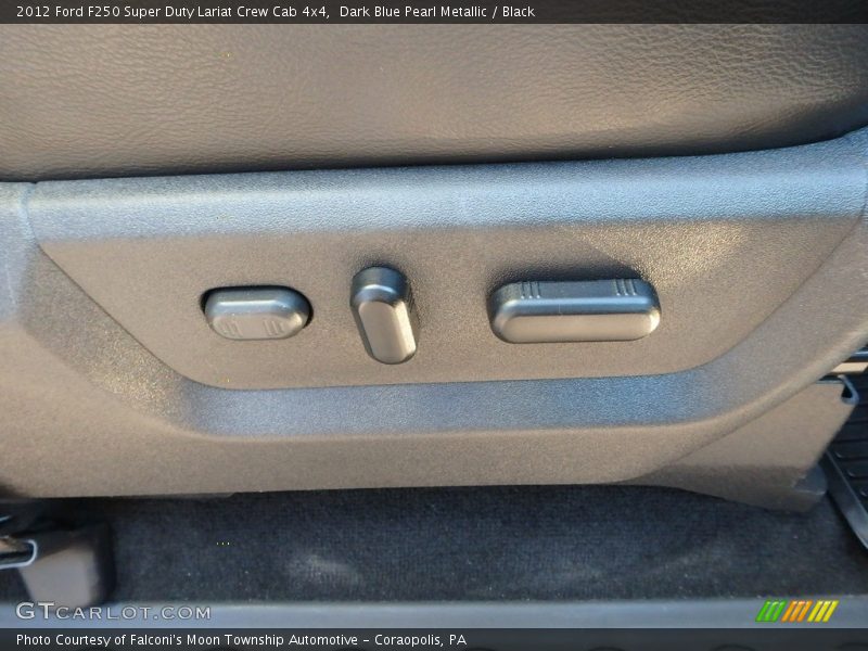 Dark Blue Pearl Metallic / Black 2012 Ford F250 Super Duty Lariat Crew Cab 4x4