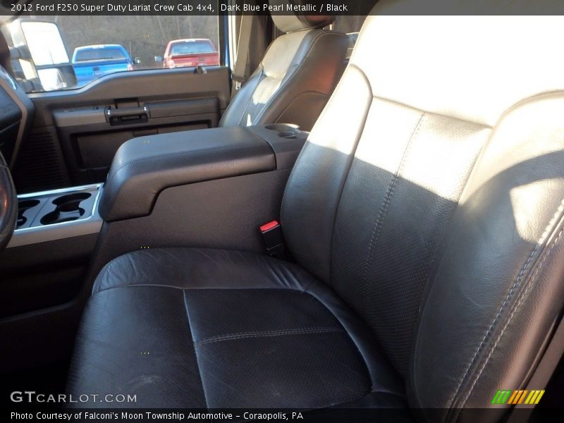 Dark Blue Pearl Metallic / Black 2012 Ford F250 Super Duty Lariat Crew Cab 4x4