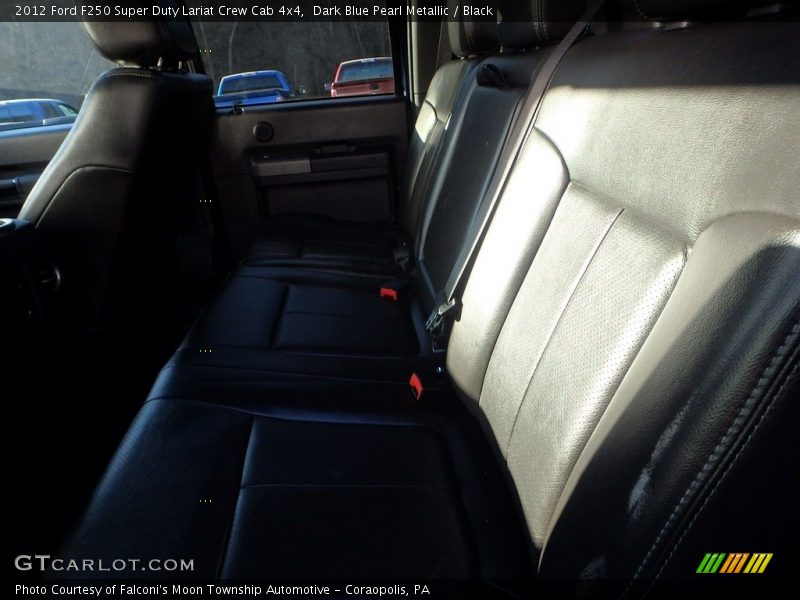 Dark Blue Pearl Metallic / Black 2012 Ford F250 Super Duty Lariat Crew Cab 4x4