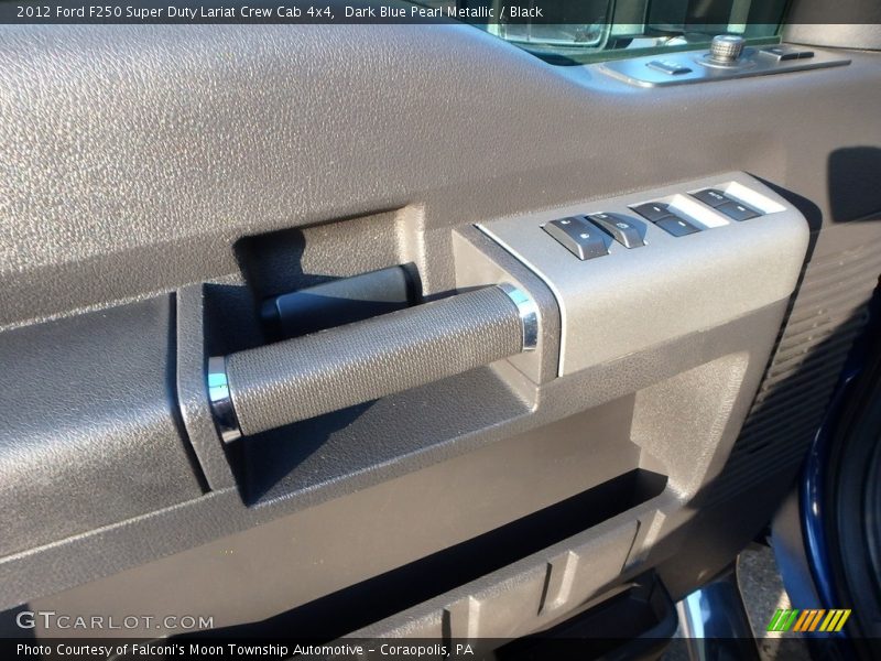 Dark Blue Pearl Metallic / Black 2012 Ford F250 Super Duty Lariat Crew Cab 4x4