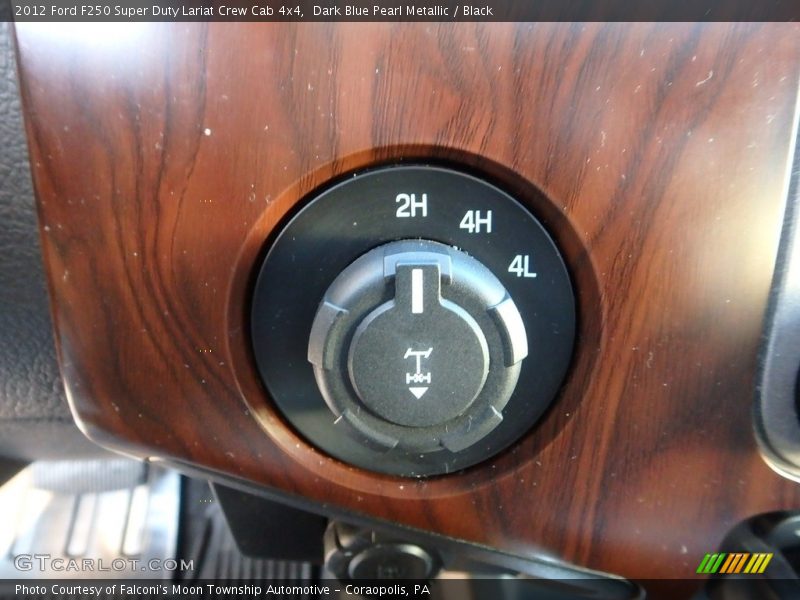 Dark Blue Pearl Metallic / Black 2012 Ford F250 Super Duty Lariat Crew Cab 4x4