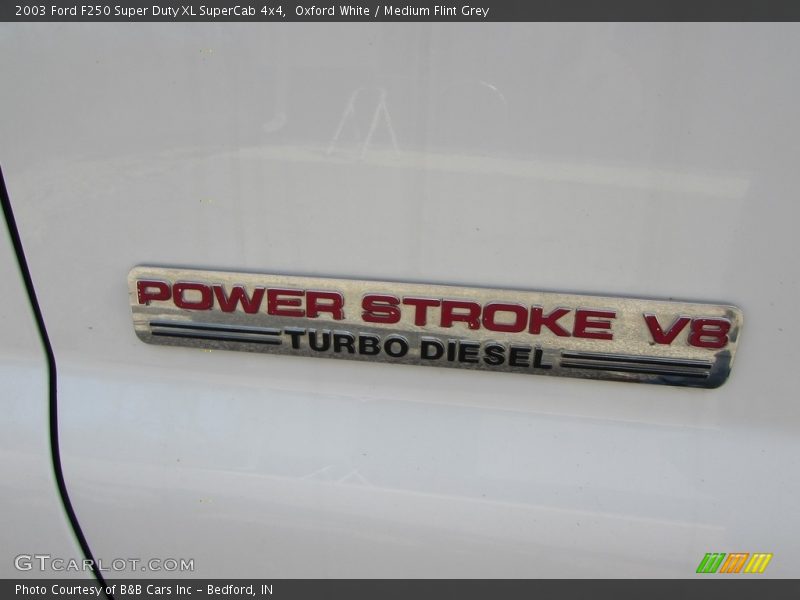 Oxford White / Medium Flint Grey 2003 Ford F250 Super Duty XL SuperCab 4x4