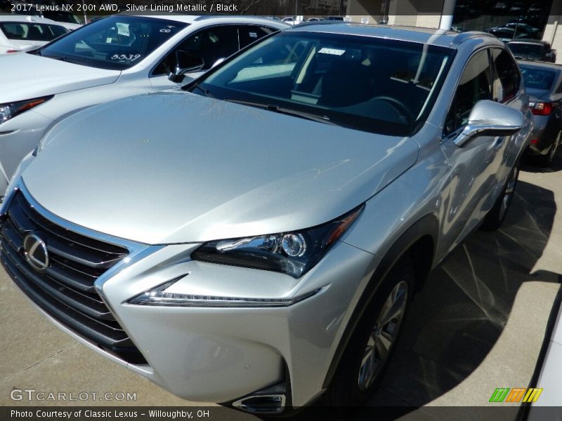Silver Lining Metallic / Black 2017 Lexus NX 200t AWD