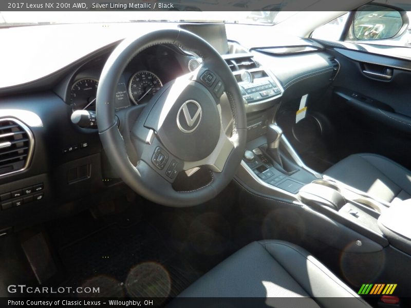 Silver Lining Metallic / Black 2017 Lexus NX 200t AWD