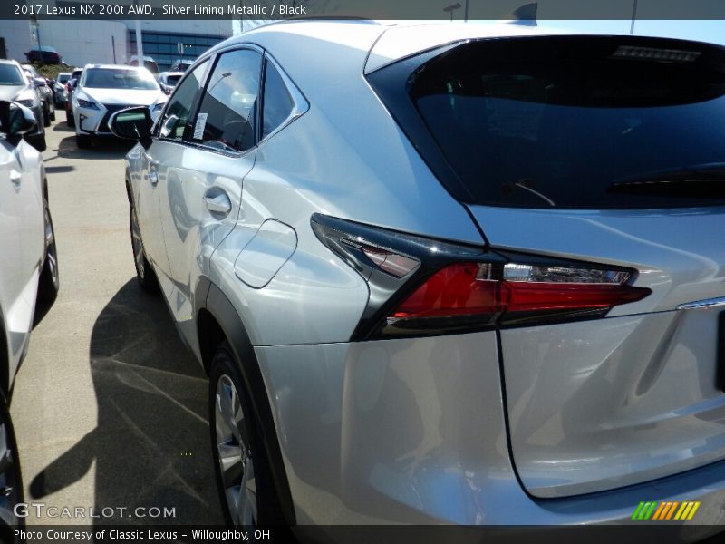 Silver Lining Metallic / Black 2017 Lexus NX 200t AWD