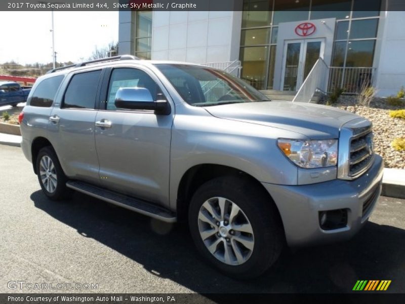 Silver Sky Metallic / Graphite 2017 Toyota Sequoia Limited 4x4