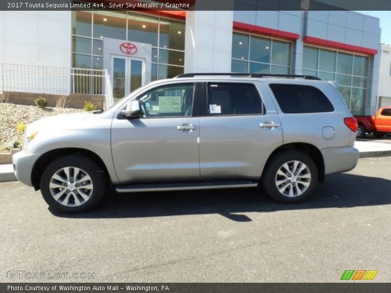 Silver Sky Metallic / Graphite 2017 Toyota Sequoia Limited 4x4